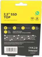 Intenso 2,5" SSD TOP 256GB SATA III 520MB/sec Read 500MB/sec Write 4034303016693