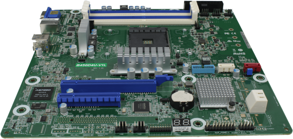 ASRock Rack B450D4U-V1L Micro ATX Mainboard - Sockel AM4 4x DDR4 RAM +I/O Shield