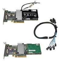 Dell LSI Raid Controller L3-25121-74B 003NDP + BBU + 2xSAS/6xSATA Kabel  LP