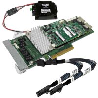 Fujitsu Primergy D3116-C26 6Gb PCIe x8 1GB SAS RAID Controller +BBU +2x Kabel LP