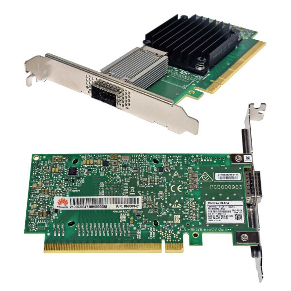 Mellanox Huawei ConnextX CX455A 06030347 1-Port NIC 100G QSFP28 PCIe 3.0 x16 FP