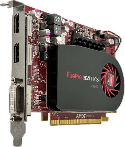 AMD FirePro V4900 | 1GB GDDR5 PCIe Grafikkarte 2x DisplayPort 1x DVI | Full Prof