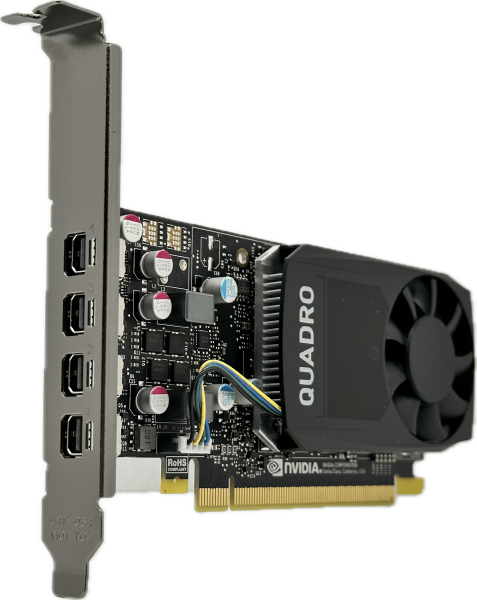 NVIDIA Quadro P600 Grafikkarte | 2GB GDDR5 PCIe3.0 x16 | 4x Mini-DP Full Profile