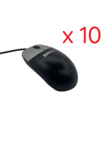 10x Dell USB Büro Maus Optisch mit 3 Tasten | Kabelgebunden | Neu & OVP | 0DJ301