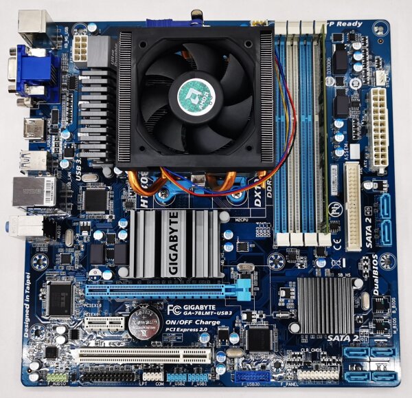 GIGABYTE GA-78LMT-USB3 Rev 4.1 Mainboard AM3+ Bundle | + AMD FX-4130 & I/O