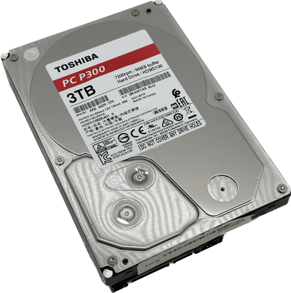 Toshiba P300 SATA III PC Festplatte HDD | 3TB 7200RPM 6 Gb/s 3,5" 64MB | HDWD130 RED