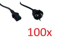 100 x Netzkabel 1,8m Schuko - C13 Dell 078390 16-10A H05VV-F 3G0,75mm schwarz Neu