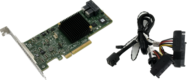 DELL LSI 9341-8i | 12Gb/s SAS MegaRAID PCIe Controller Karte + SAS Kabel 0WFN6R
