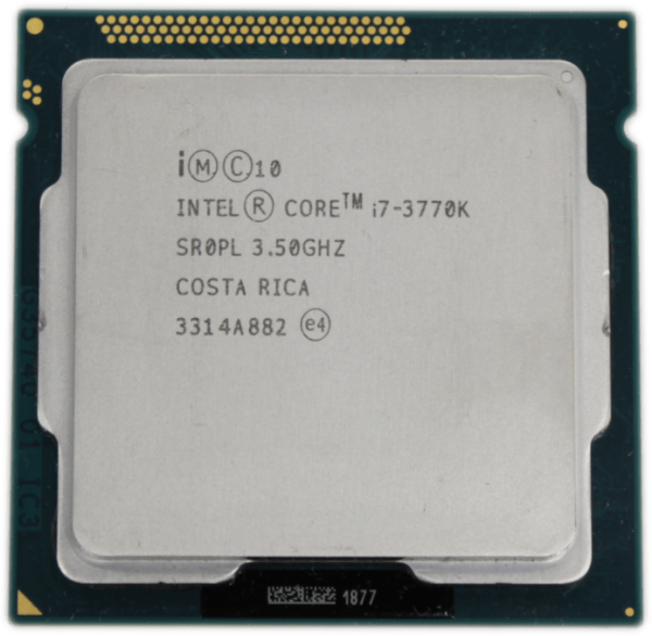 Intel Core i7-3770K 3.5GHz 4 Core 8 Threads FCLGA1155 TDP 77W 8MB Cache SR0PL
