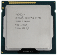 Intel Core i7-3770K 3.5GHz 4 Core 8 Threads FCLGA1155 TDP 77W 8MB Cache SR0PL