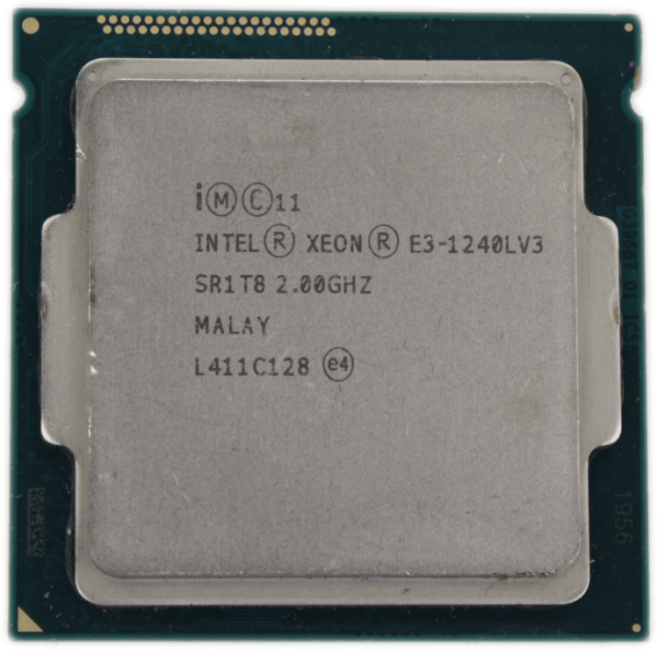 Intel Xeon E3-1240L V3 2.0GHz 4 Core 8 Thread FCLGA1150 TDP 25W 8MB Cache SR1T8