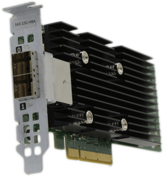 Dell 12G SAS Dual Port Storage Controller HBA PCIe x8 | 0T93GD 01040TE00-000-G
