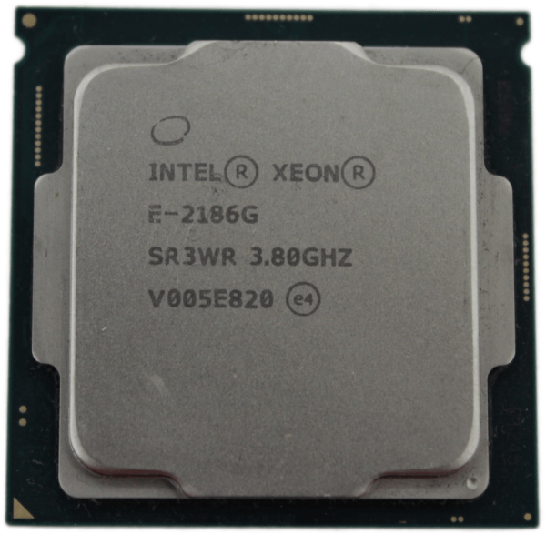 Intel Xeon E-2186G 3.8GHz 6 Core 12 Thread FCLGA1151 TDP 95W 12MB Cache SR3WR