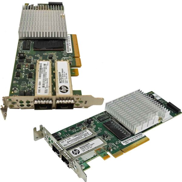 HP NC523SFP FC Dual-Port 10GbE SFP+ PCIe x8 Server Adapter SP# 593742-001 LP