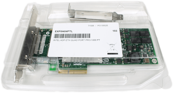 Intel Pro / 1000 PT Quad Port Server Adapter | 4x RJ-45 1G | EXPI9404PTL LP + FP