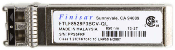 Finisar | FTLF8528P3BCV-QL 8G SFP+ FC SR 850nm Optical Transciever Module