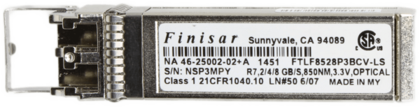 Finisar | FTLF8528P3BCV-LS 8G SFP+ FC 850nm Optical Transciever Module