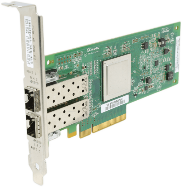 QLogic Network Card QLE2562 Dual-Port 8Gb SFP+ PCIe x8 FP PX2810403-01