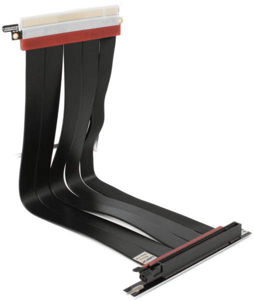 LINKUP - Ultra PCIe 4.0 x16 Riser Cable - Left angle 28 cm - PCIE4EXT11SL-028