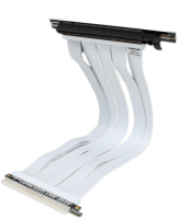 LINKUP Ultra PCIe 4.0 x16 Riser Cable Left angle 28 cm PCIE4EXT11SL-028-WH White