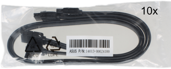 10x Asus SATA III Kabel Set - 1x 90° auf flach 1x flach auf flach 14013-00024100