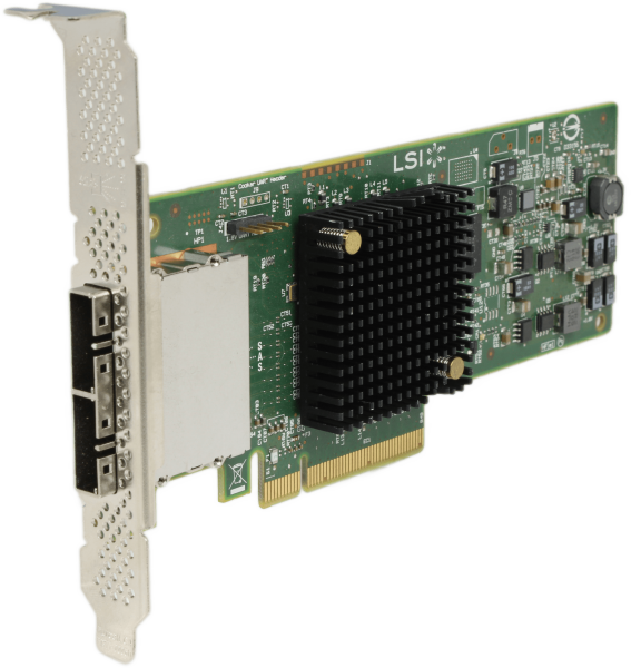 LSI SAS9207-8e 6G 2-Port SFF-8088 8-Channel SAS HBA PCIe3.0 x8 H3-25427-02H FP